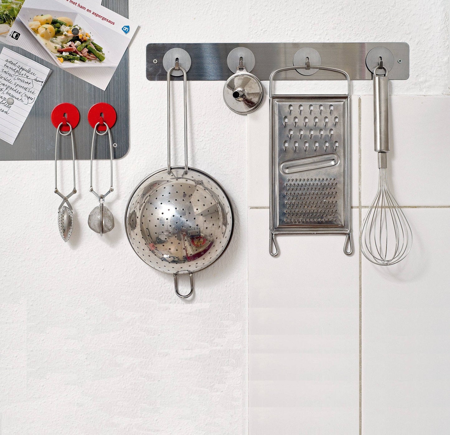 Large magnetic strip bulletin board