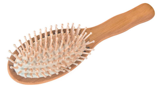 Croll & Denecke - Birch Wood Hairbrush – Vegan, Wooden Pins on Rubber