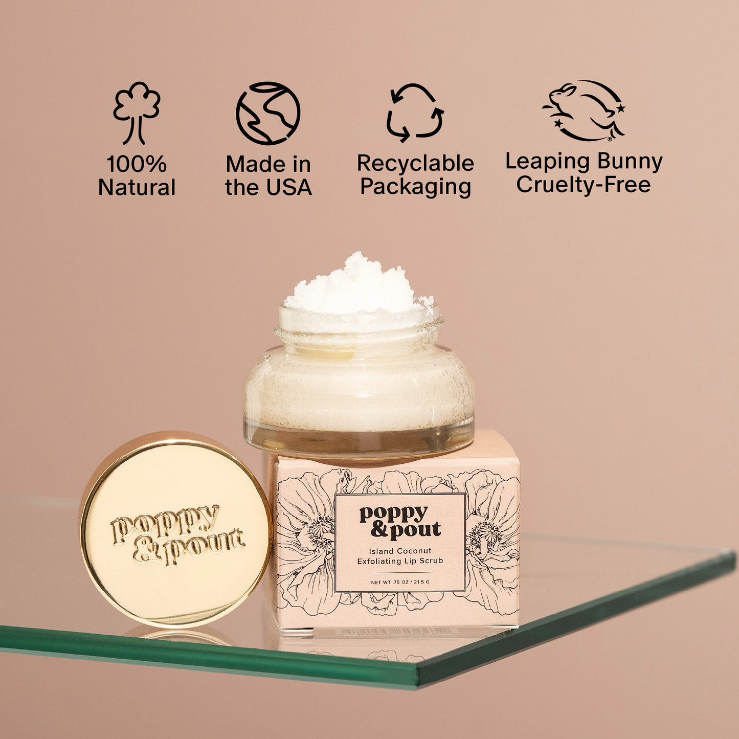 Poppy & Pout - Lip Scrub, Island Coconut