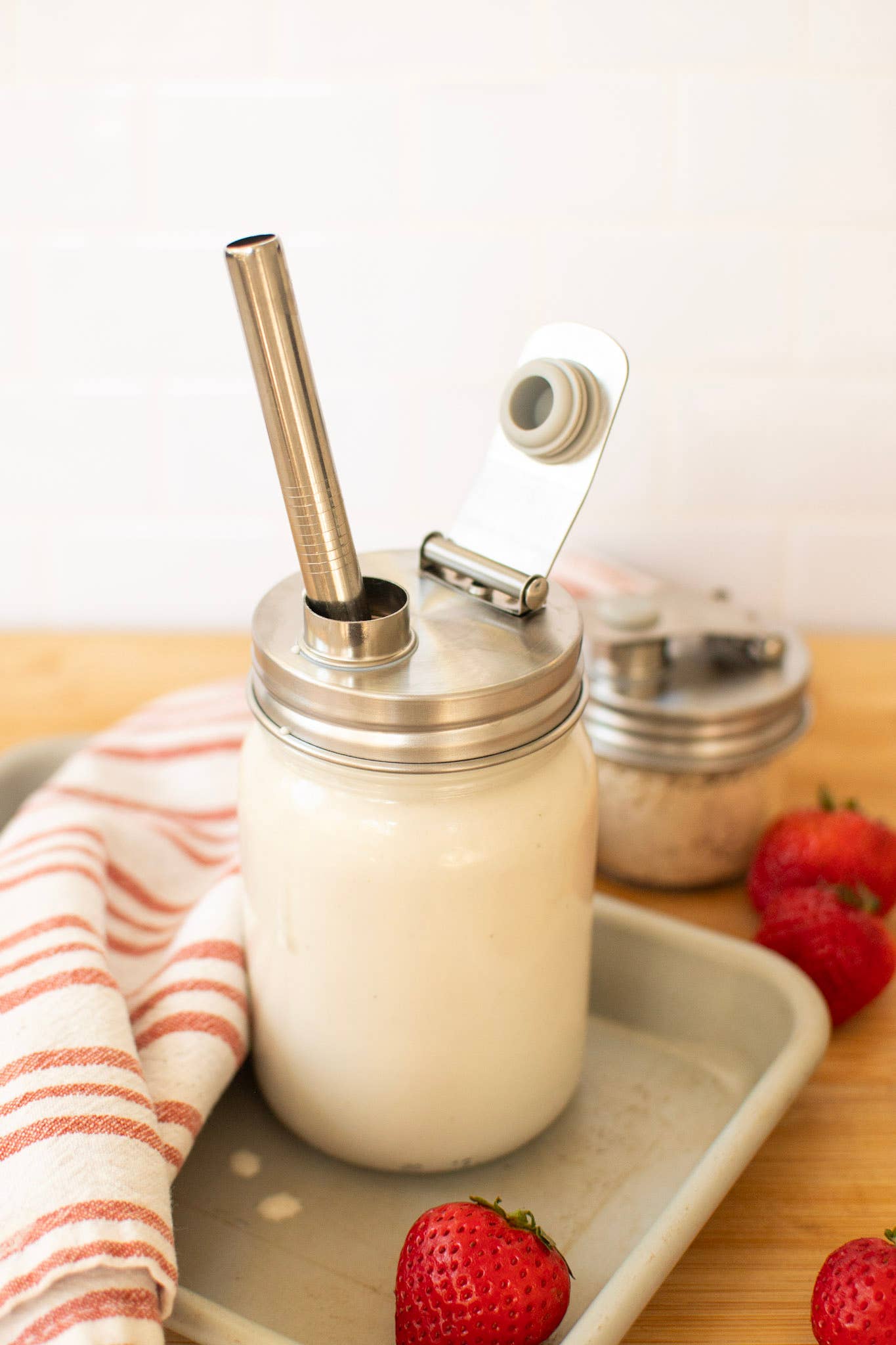 Pourable Jar Lid - Wide Mouth - Stainless Steel