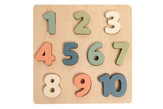 Pearhead - Wooden Numbers Puzzle, Montessori Learning Toy