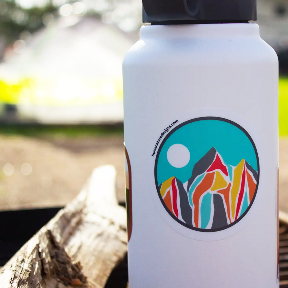 Mosaic Mountain Sticker  Colorado Sticker & Souvenir, 3x3"