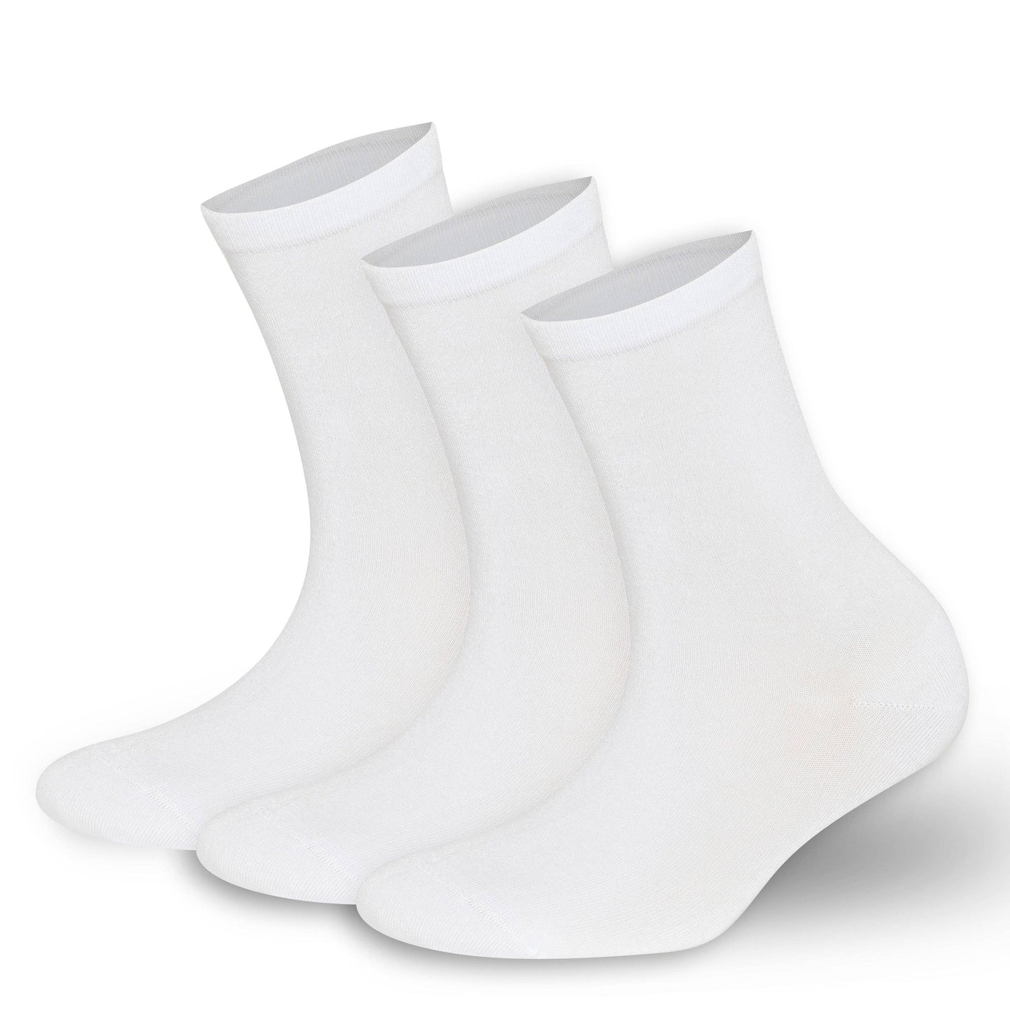 Womens Bamboo Crew Socks-Super Soft, Odor Free 3-Pack