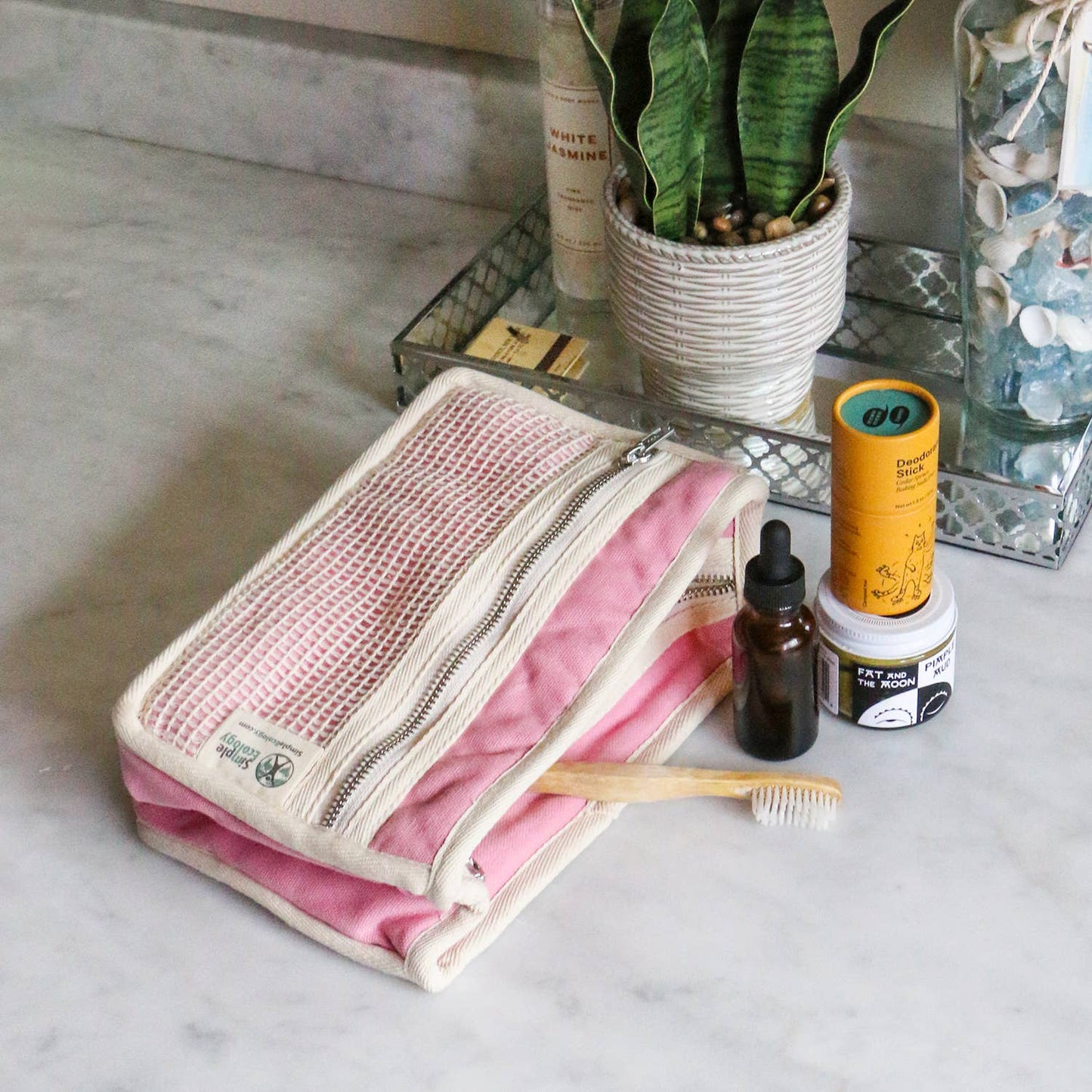 Organic Cotton Padded Toiletry Bag - Simple Ecology