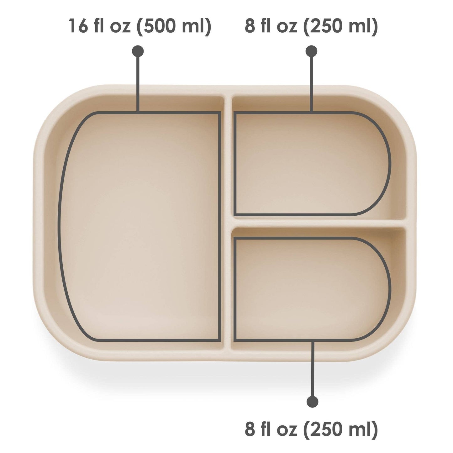 Ali+Oli - Ali+Oli Leakproof Silicone Bento Box (Coco) Back to School