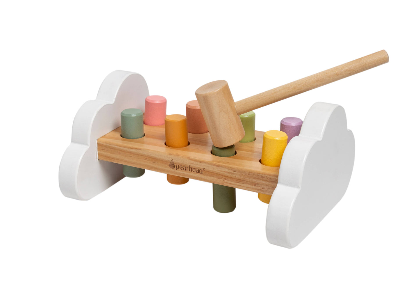 Pearhead - Wooden Hammer Bench Toy, Learning Toy