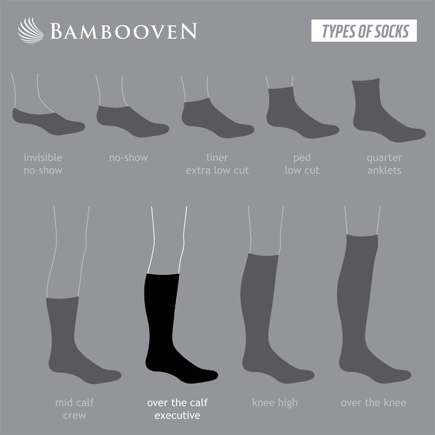 Bambooven - Bambooven Men’s Bamboo Dress & Trouser Socks – (6 Pairs) 635