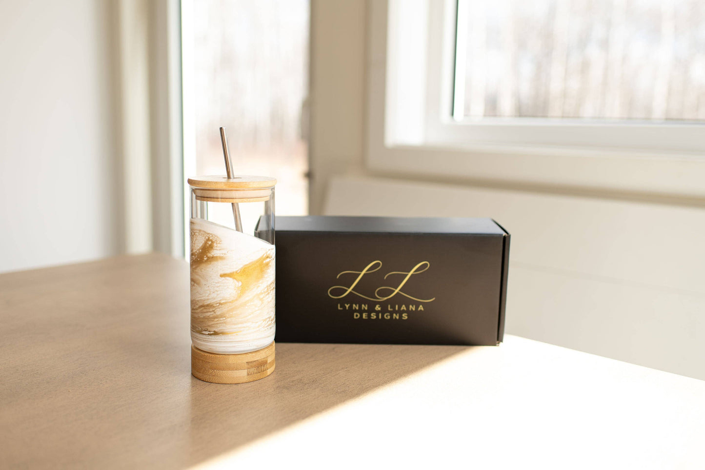 NEW!!! Resin Accented Glass Tumblers (No Tariffs)