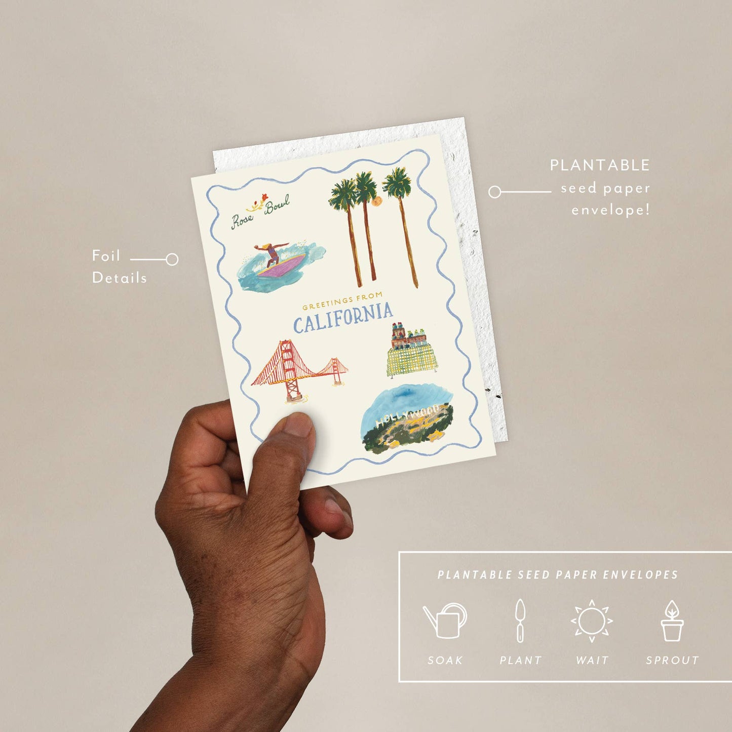 California - Just to Say Hi Card
