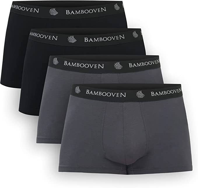 Mens Bamboo Trunks with Pouch 4-Pack