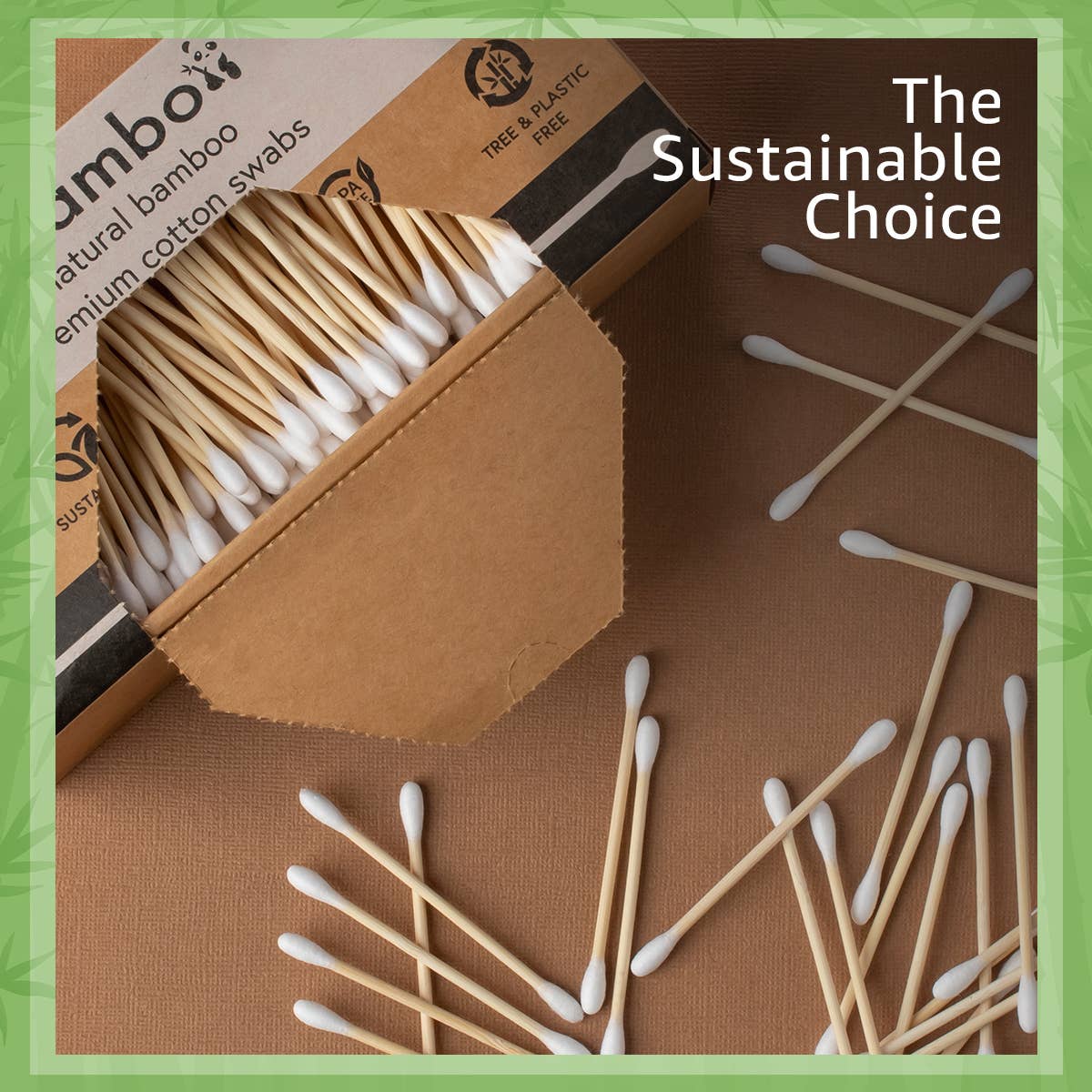 Ibambo Bamboo Cotton Swabs - 500 Pack