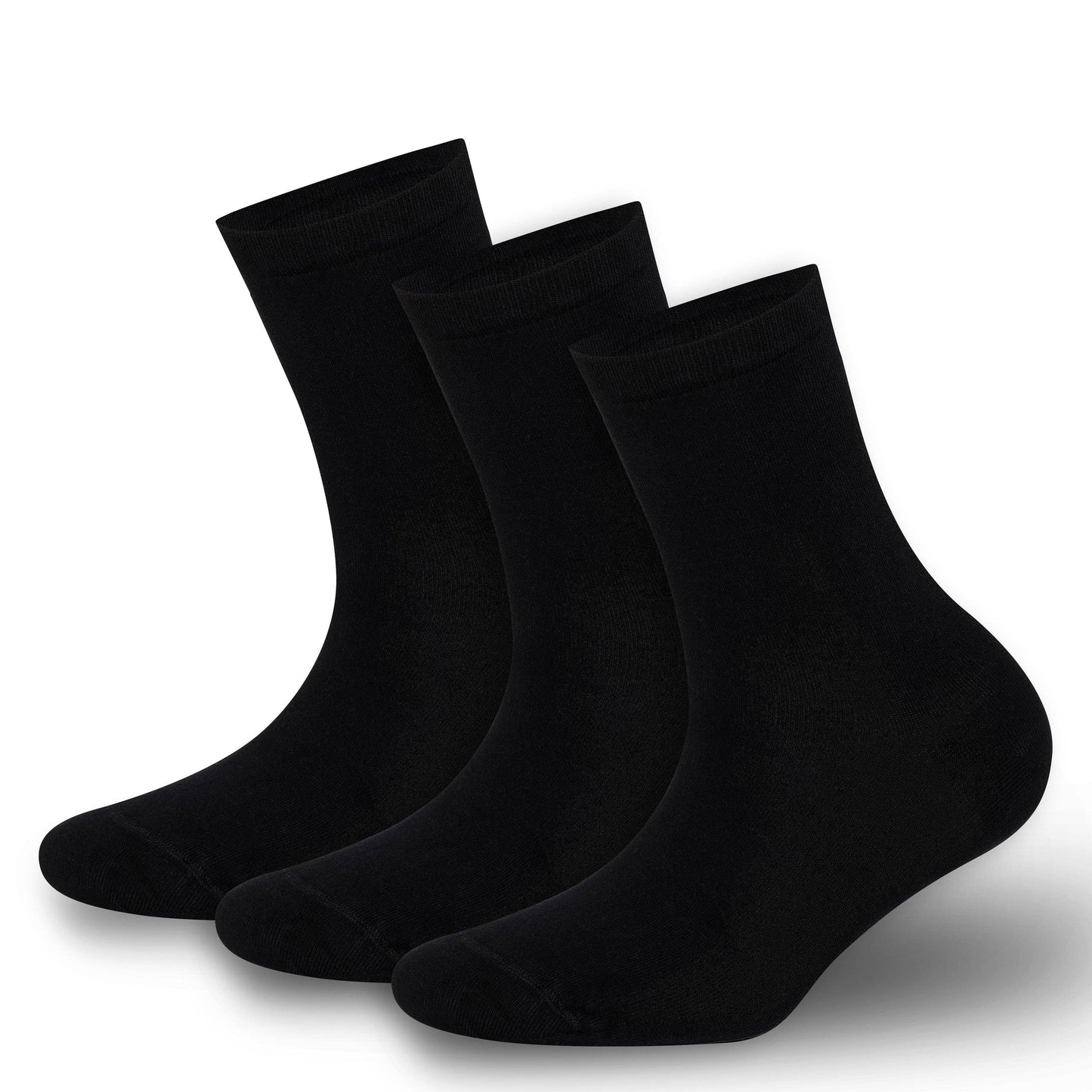 Womens Bamboo Crew Socks-Super Soft, Odor Free 3-Pack