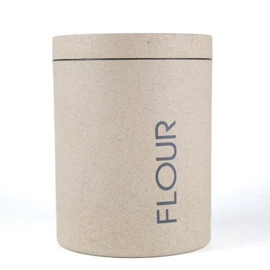 Loopy Products - Sustainable Large Bamboo Flour Canister Seashell Color 77 Oz