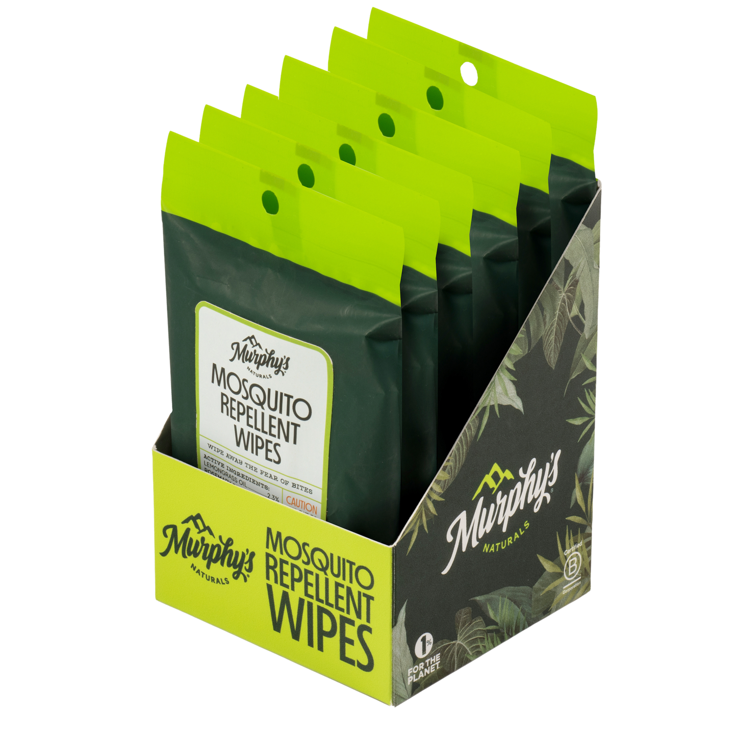 Murphy's Naturals - Mosquito Repellent Wipes - Display of 6