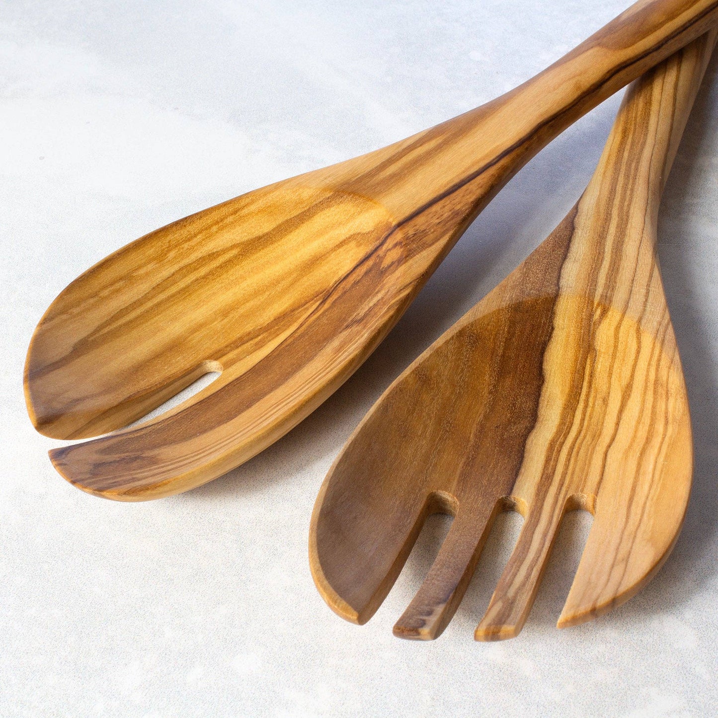 Totally Bamboo - Rock & Branch® Olive Wood Salad Serving Set
