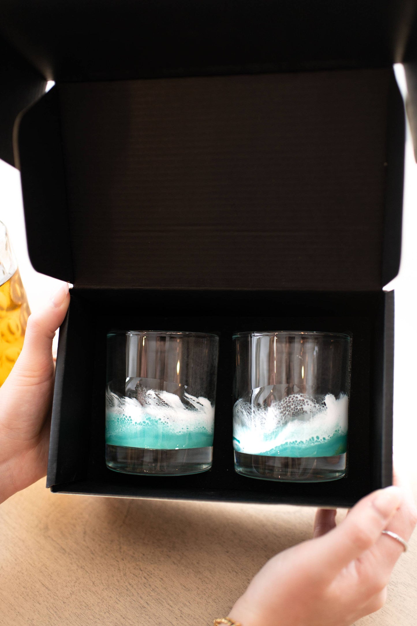 Resin Accented Whisky Glasses-Price is per glass -NO TARIFFS
