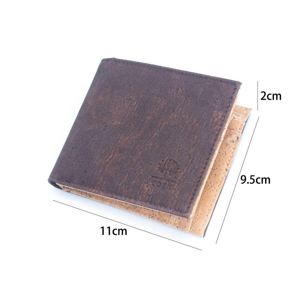 Meninas Bonitas Cork - Brown Cork Men's Wallet with Box Packaging BAG-2254