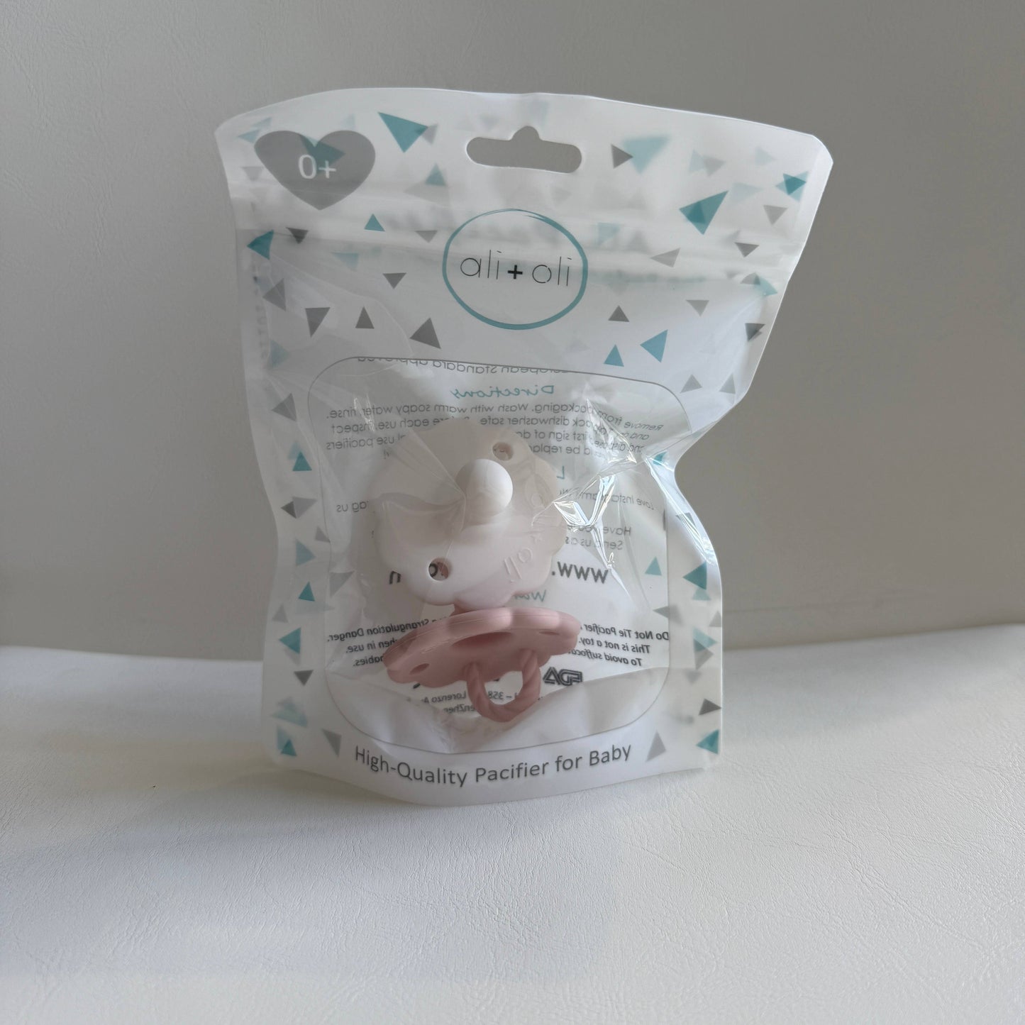 Ali+Oli - Pacifier Set Flower (White & Pink)