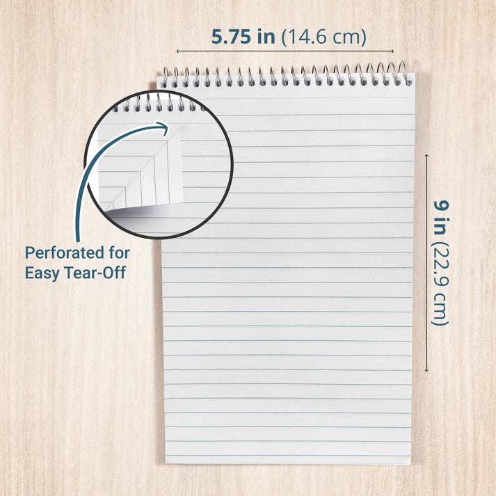 Three Leaf Ruled Writing Pad, 5.75 X 9  In 100 Sheets,48 Ct.