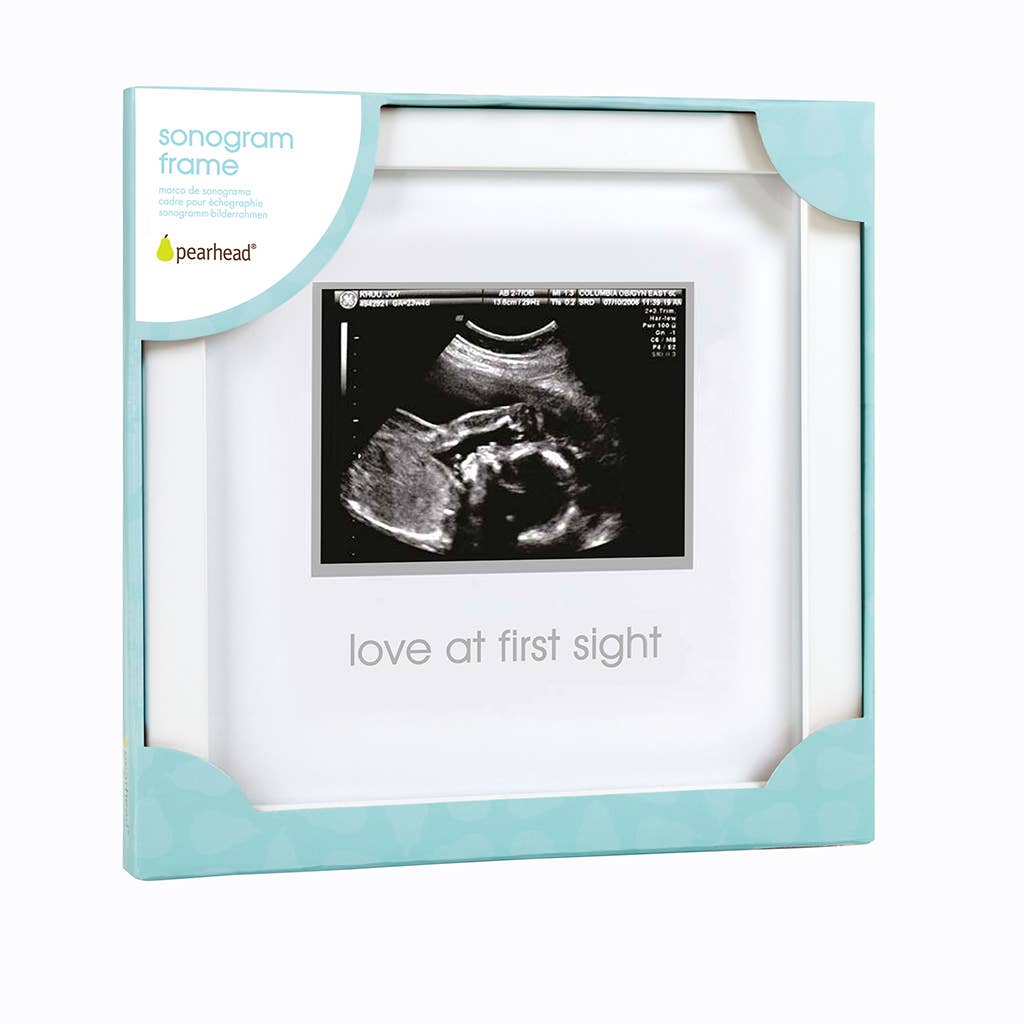 Pearhead - Love At First Sight Sonogram Frame, White
