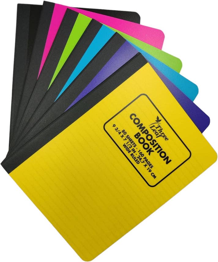 Poly Cover Composition Notebook, Wide Ruled