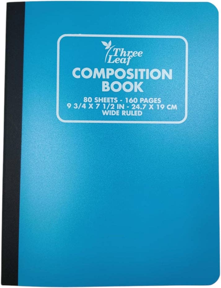 Poly Cover Composition Notebook, Wide Ruled