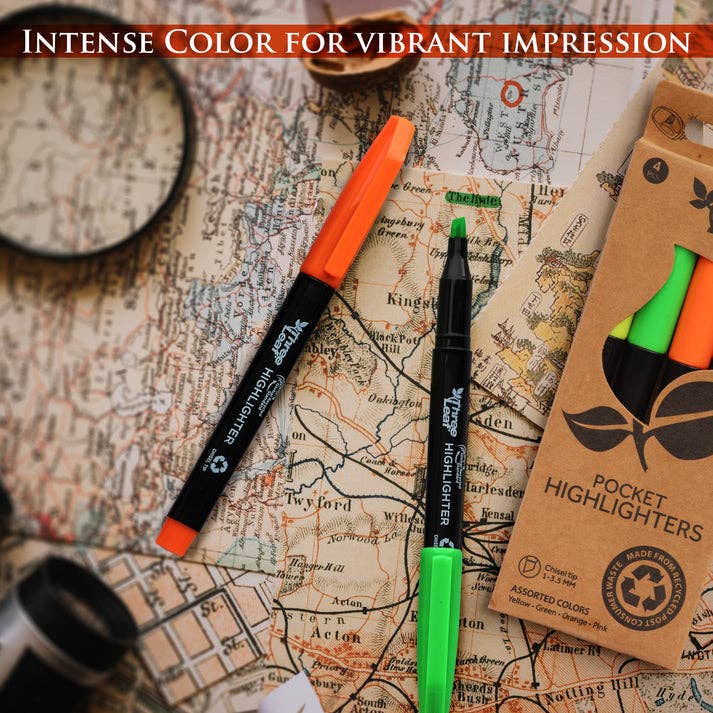 Three Leaf Highlighter 4 Ct.,Pack Of 72, Assorted Color