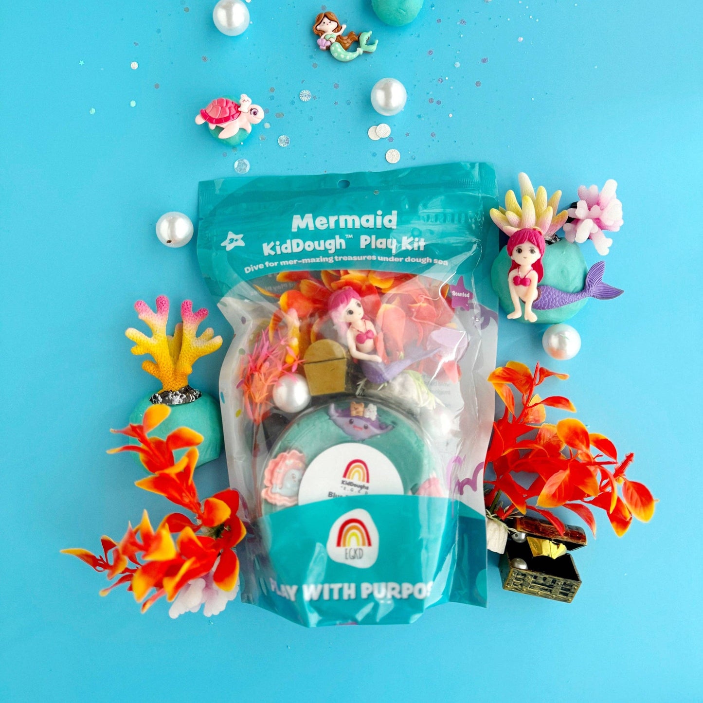 Earth Grown KidDoughs (KidDoughs by EGKD) - Mermaid KidDough Play Kit