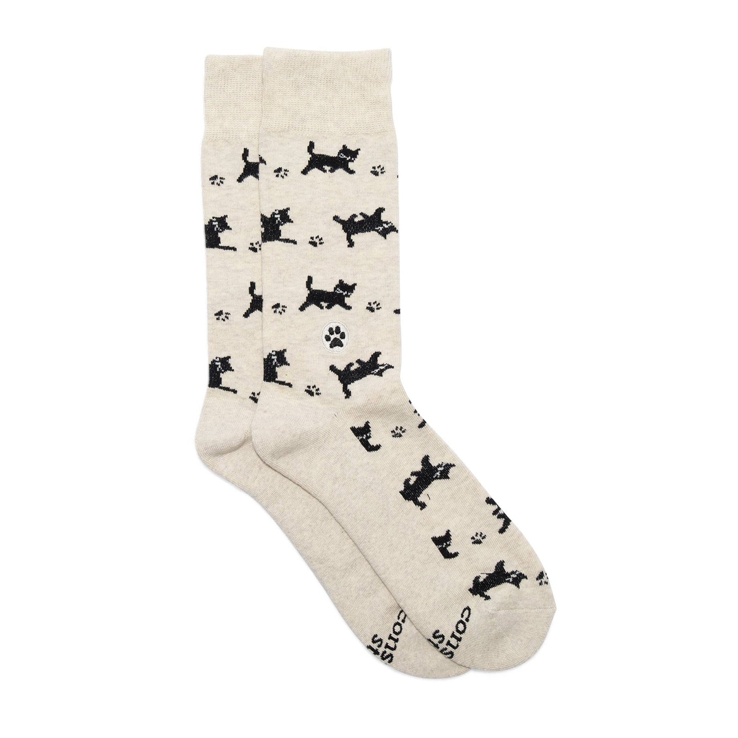 Conscious Step - Socks that Save Cats | Beige Cats - Gifts for Cat People