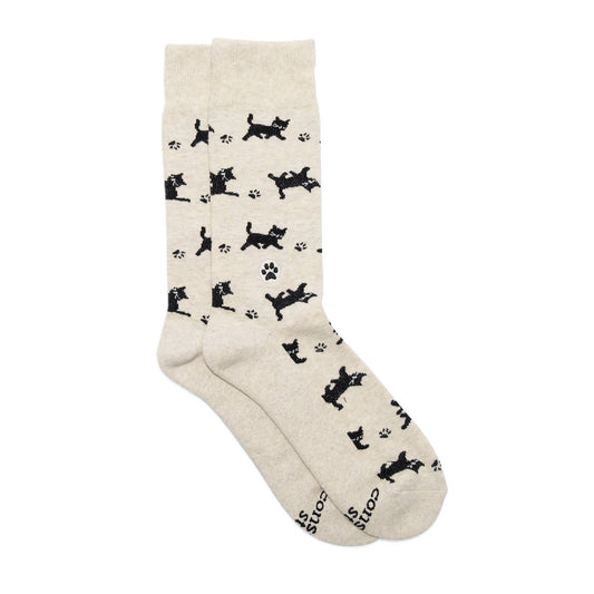 Conscious Step - Socks that Save Cats | Beige Cats - Gifts for Cat People