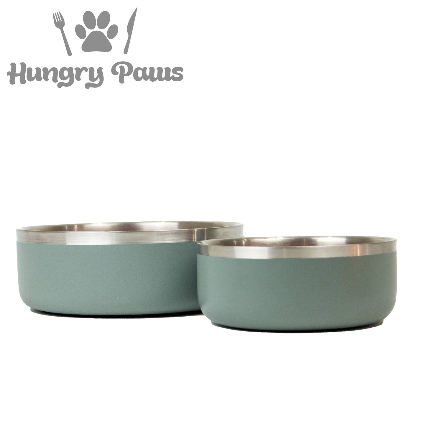 Double Wall Stainless Steel Bowl Sage Green