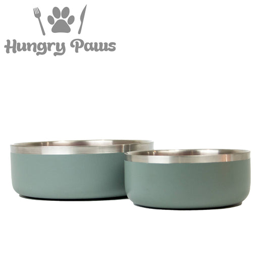 Double Wall Stainless Steel Bowl Sage Green