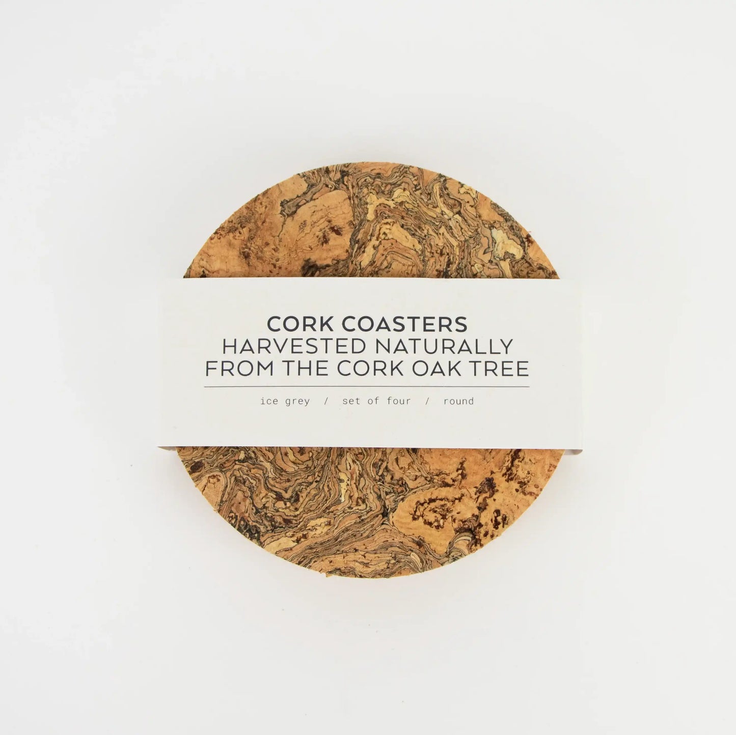 Natural Cork Coasters | Round | Set of 4