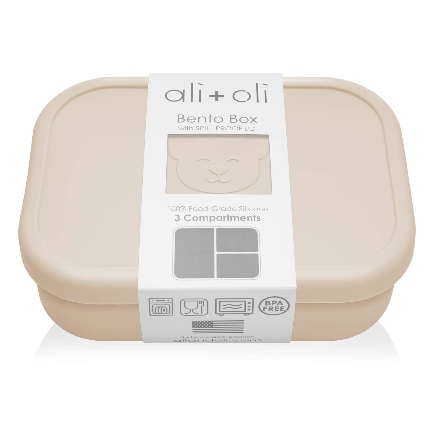Ali+Oli - Ali+Oli Leakproof Silicone Bento Box (Coco) Back to School