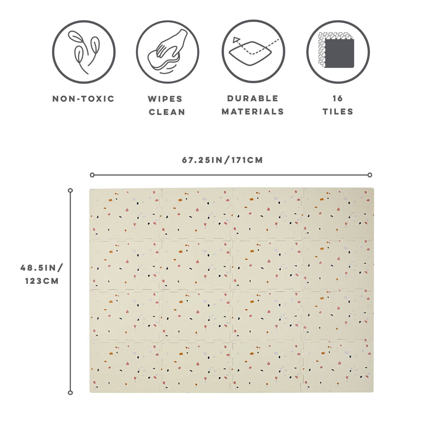 3 Sprouts - Baby & Kids EVA Foam Puzzle Play Mat