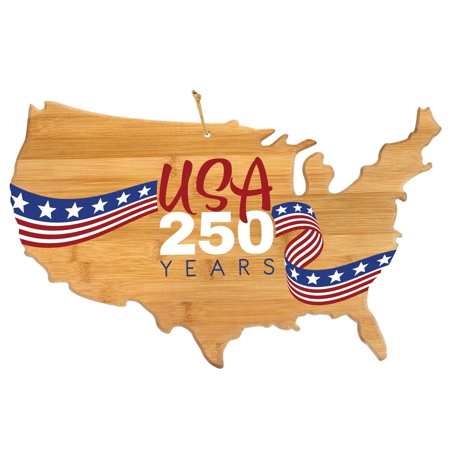 USA 250th Anniversary USA Bamboo Charcuterie Board