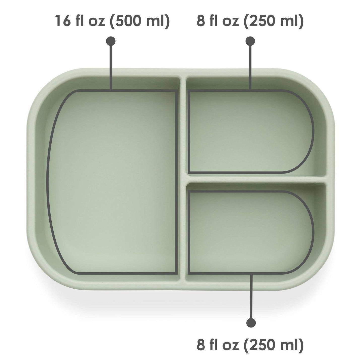Ali+Oli - Ali+Oli Leakproof Silicone Bento Box (Pine) Back to School