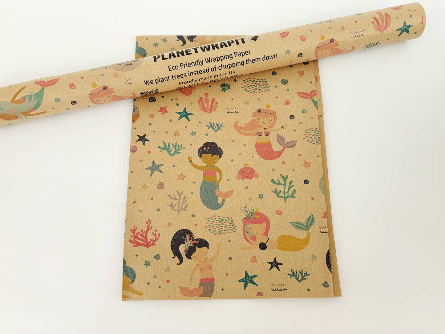 Mermaid Recycled Kraft Wrapping Paper Gift Wrap