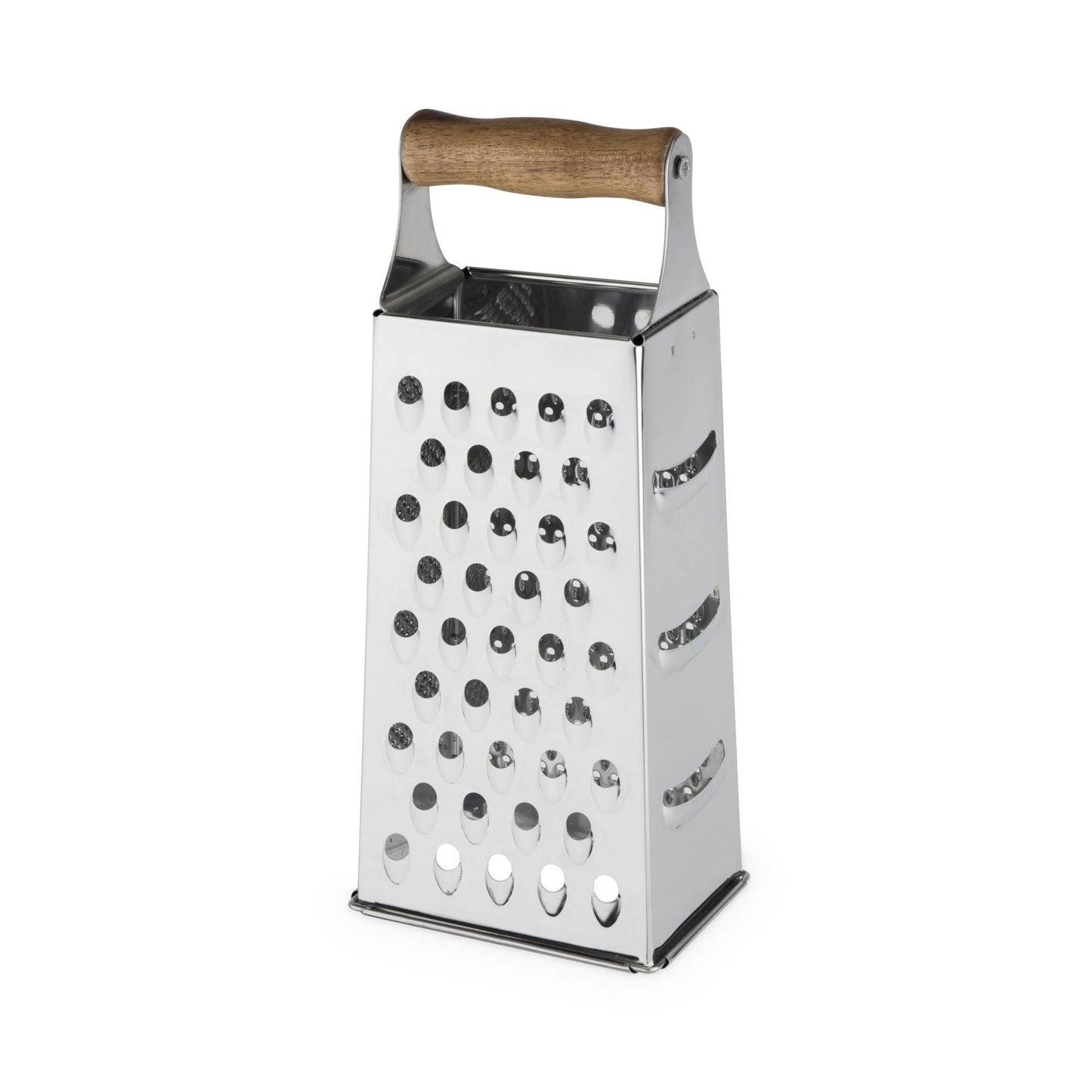 Acacia and Stainless Steel Cheese Grater 4 Grating Patterns