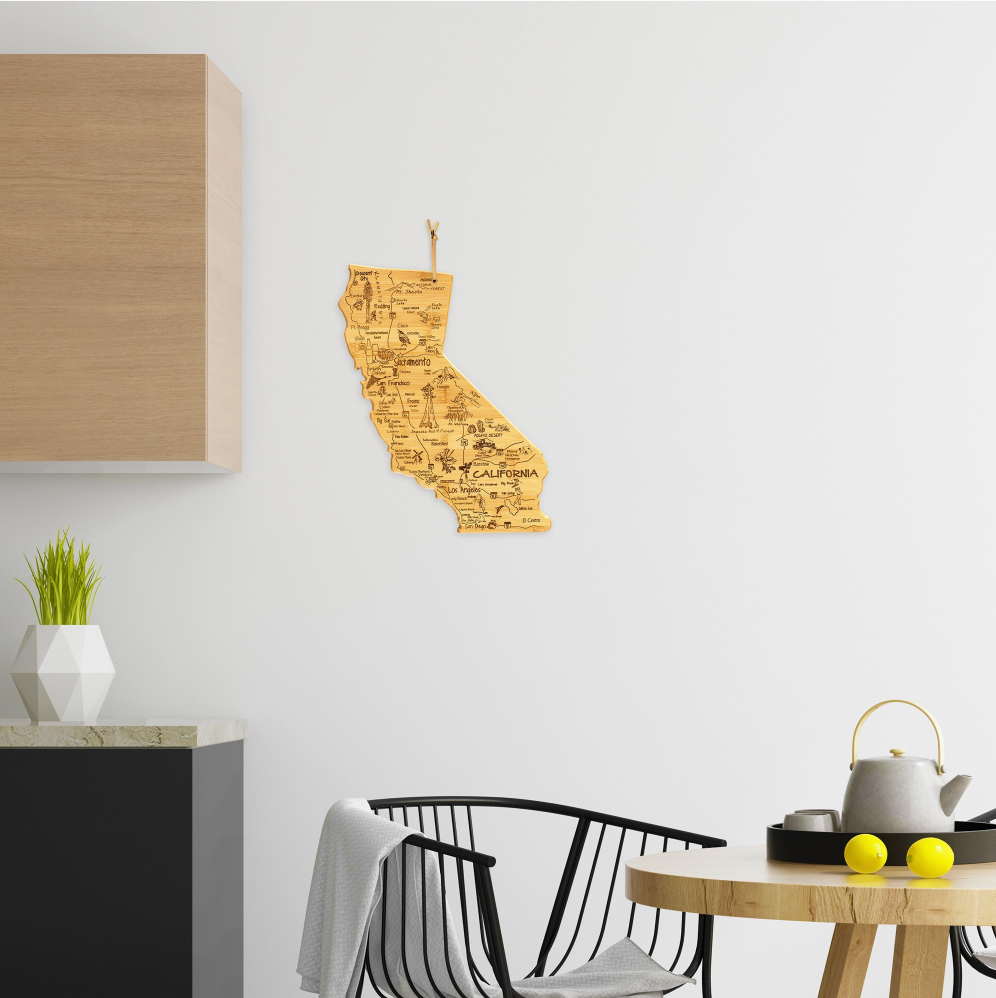 California Destinations - Bamboo Cutting Board