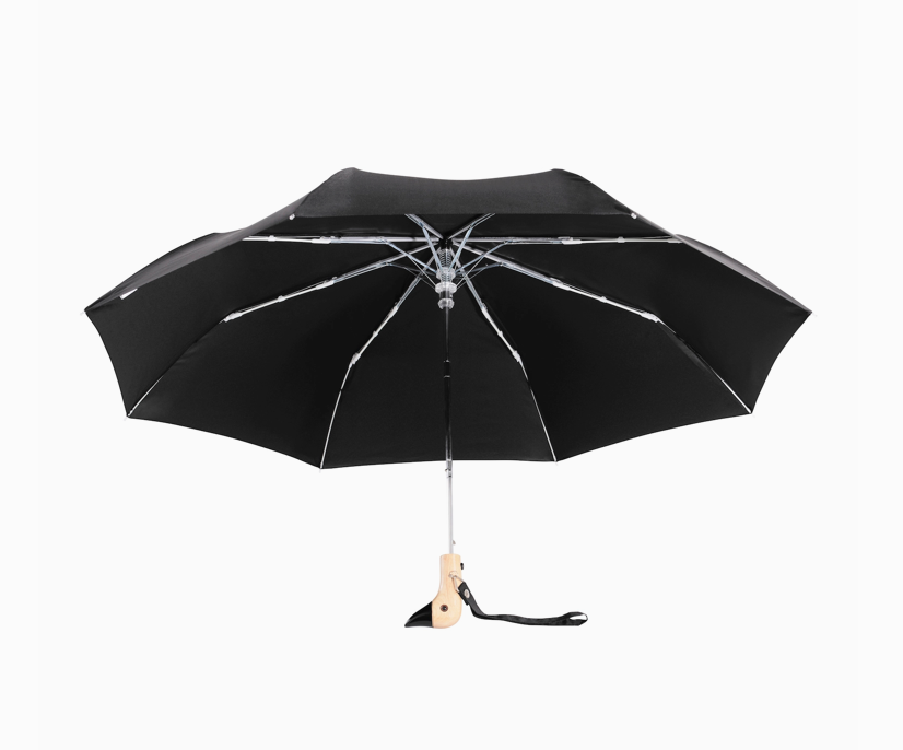 Solid Black Umbrella - Compact