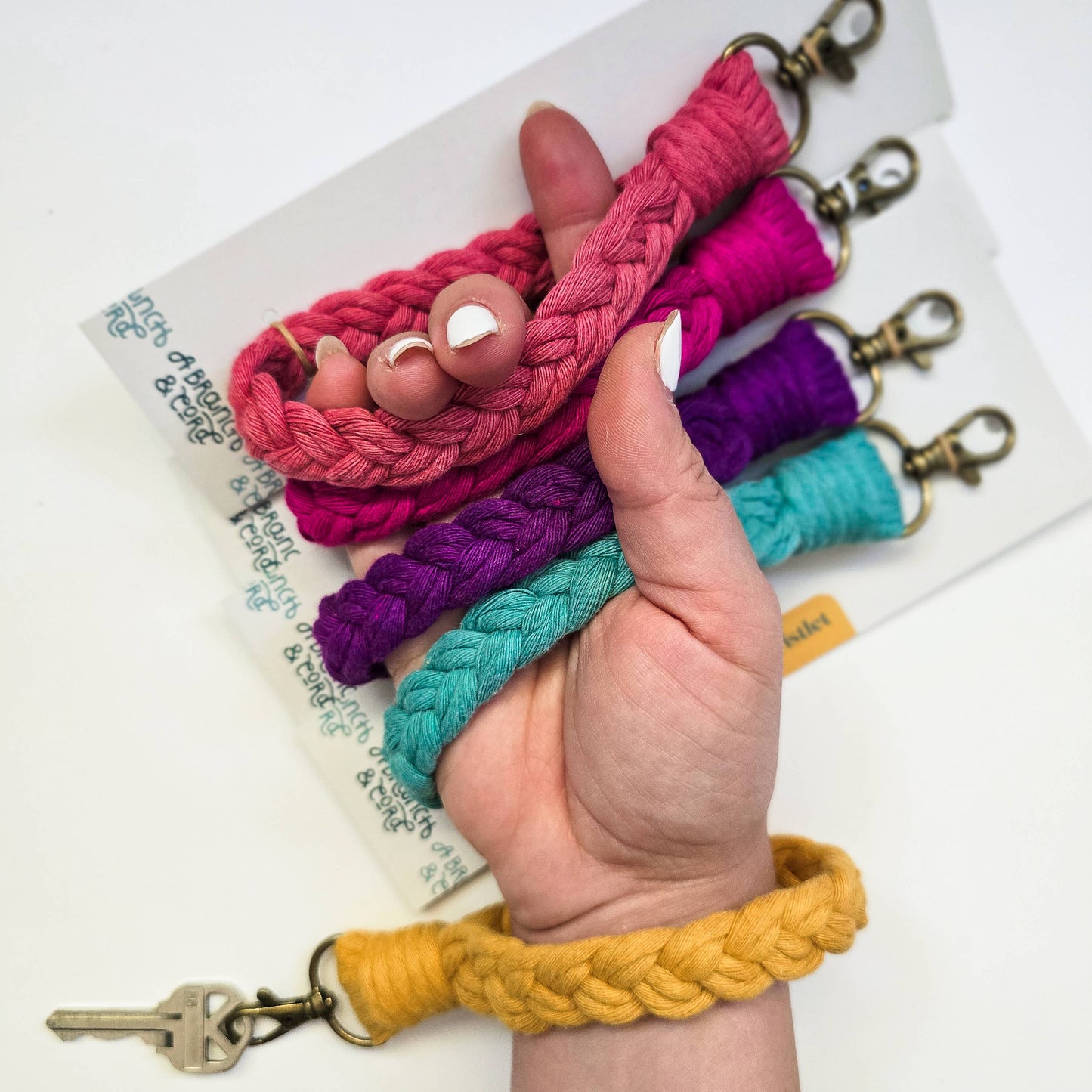 Macrame Key Wristlets - Brights (5) Pack
