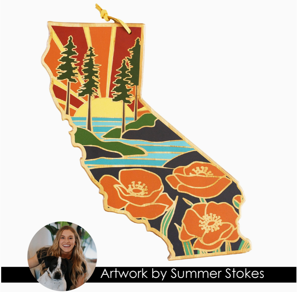California Cutting Board with Artwork