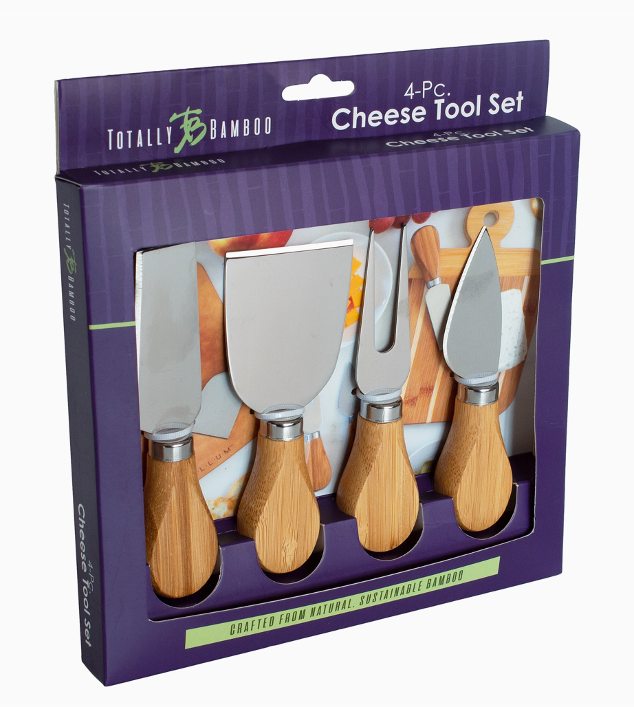 Bamboo 4-Piece Cheese Tool Set