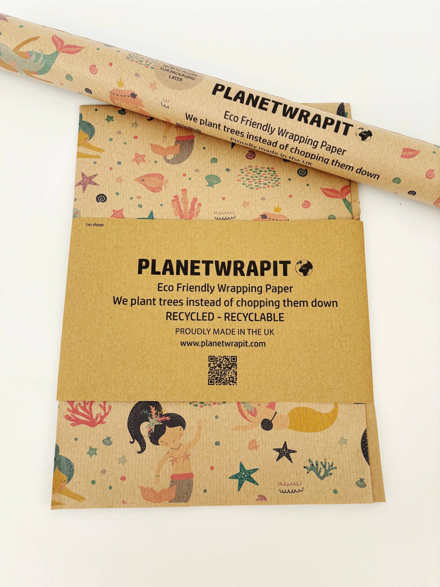 Mermaid Recycled Kraft Wrapping Paper Gift Wrap