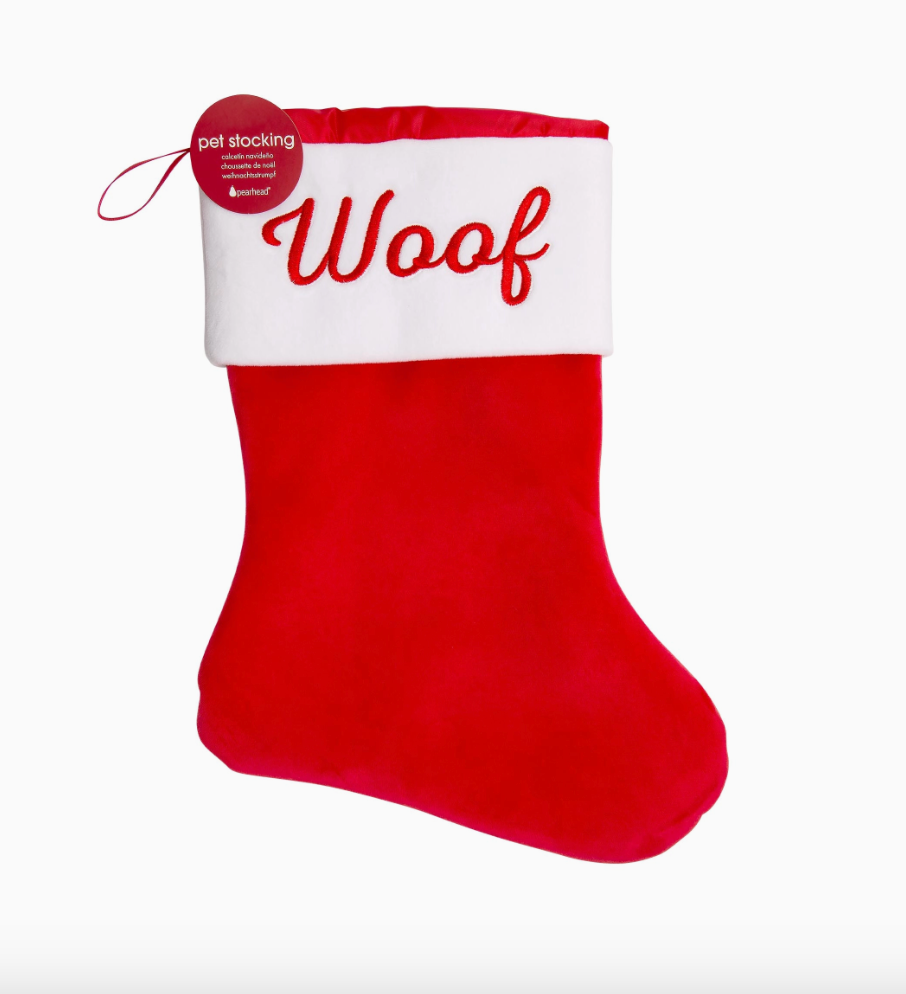 Woof Christmas Dog Stocking