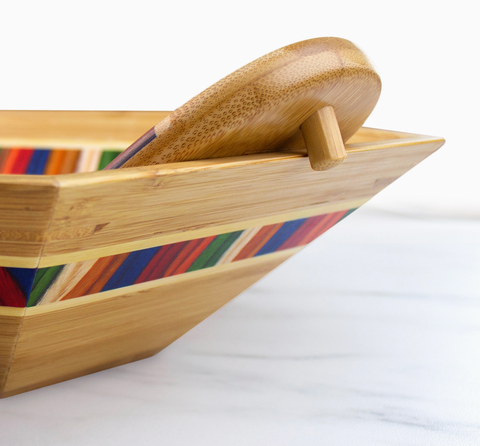 Marrakesh Collection Salad Bowl with Salad Hands