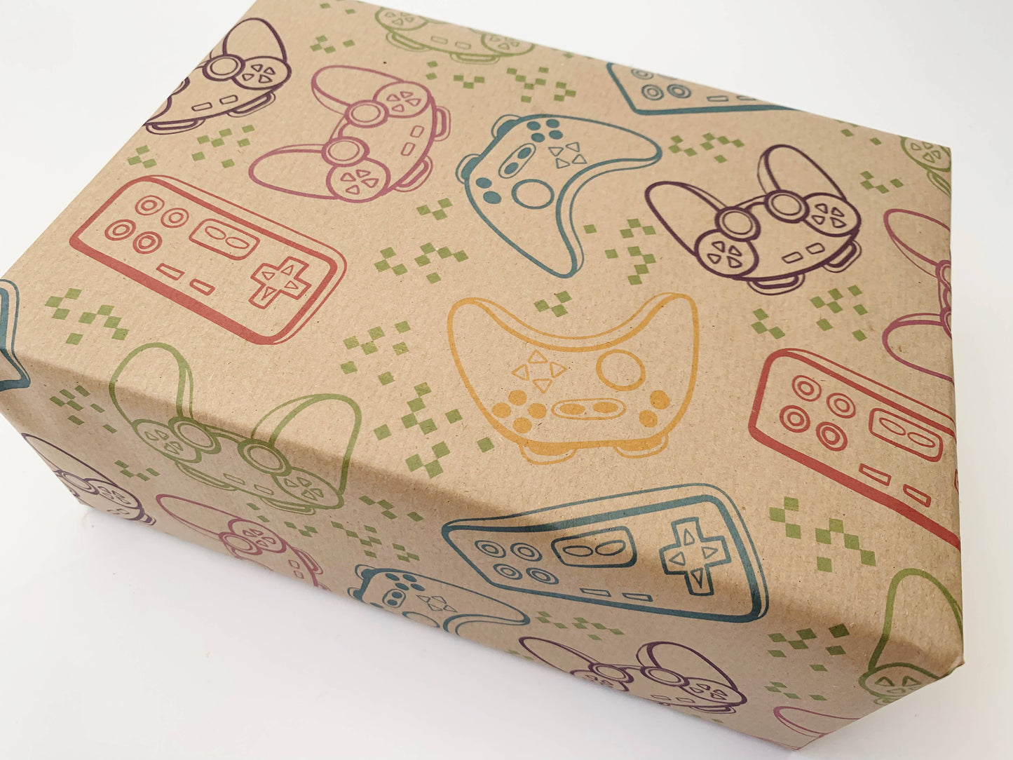 Gamer Recycled Kraft Wrapping Paper Gift Wrap