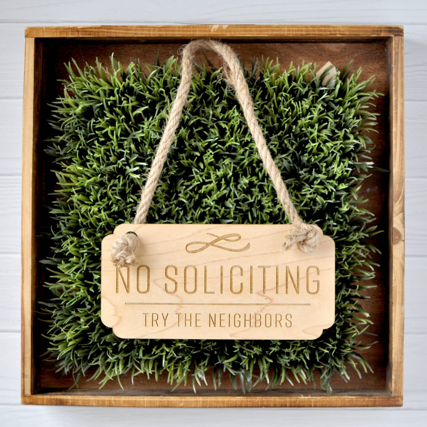 No Soliciting - Try The Neighbors Funny Door Sign Home Decor