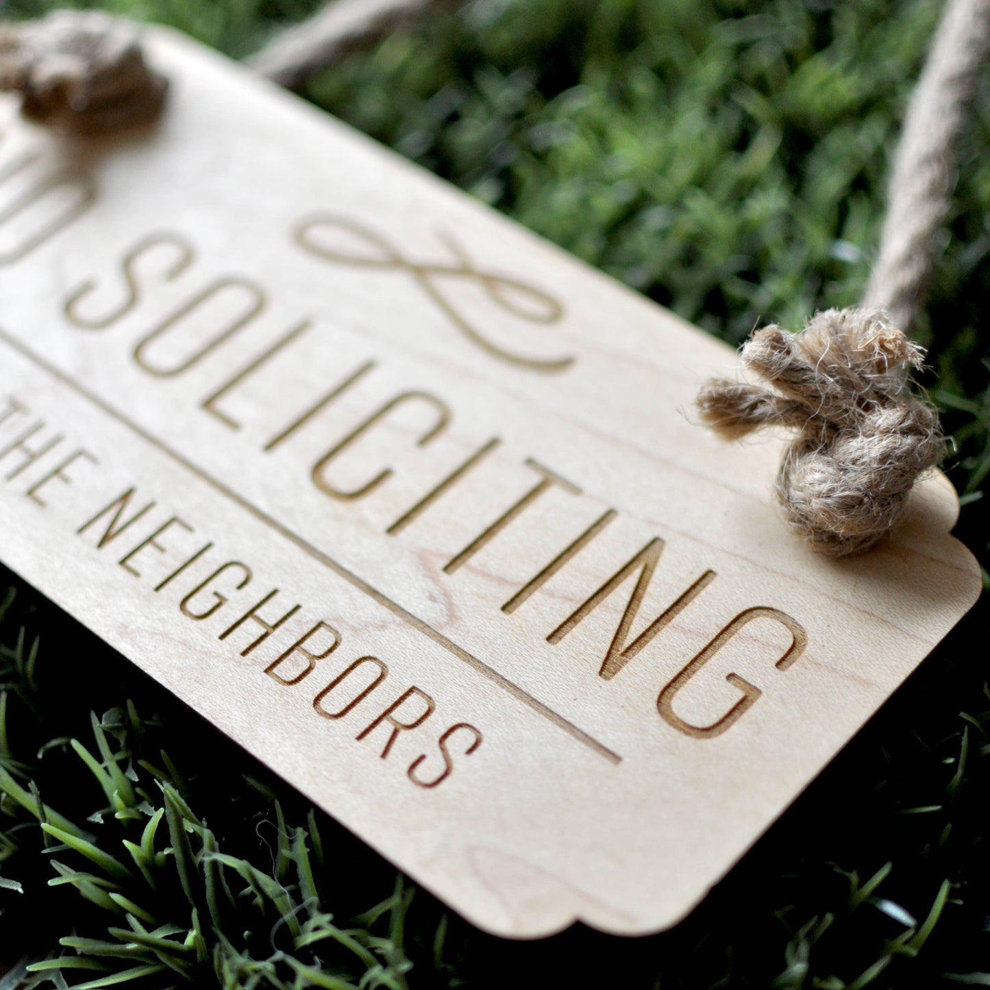 No Soliciting - Try The Neighbors Funny Door Sign Home Decor